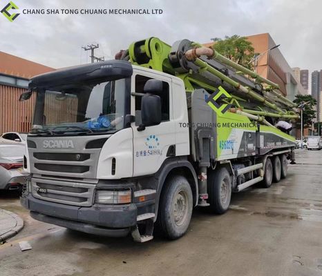 2018 SCANIA চ্যাসিস জুমলিয়ন সেকেন্ড হ্যান্ড কংক্রিট পাম্প ট্রাক 63 মি