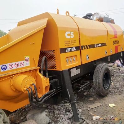 2018 সানি ভারী শিল্প HBT100C-1818D ব্যবহৃত কংক্রিট ট্রেলার পাম্প